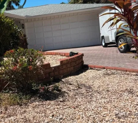 South Florida driveway and exterior painting project with Prodigal Son Painting South work vehicle